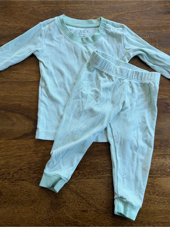 LAKE Other - Lake Mint Stripe Kids Pajama Set - Long Sleeve Top & Pants